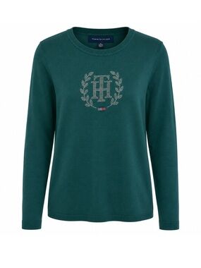 Tommy Hilfiger | Forrest Green Cotton Crewneck Sweater | Women's Size: XL